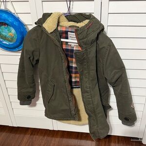 Woolrich Kids Olive Green Puffer Jacket